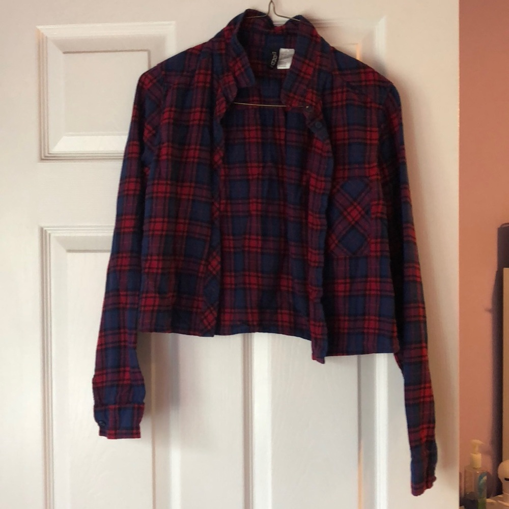 Crop Plaid Top
